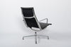 Eames Aluminium Group Lounge Chair black leather, rear view